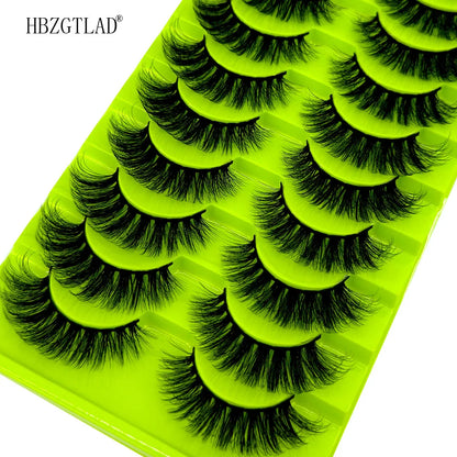 10 Pairs 3D Mink False Eyelashes – Natural Long & Short Fake Lashes Makeup Kit (38 Styles)