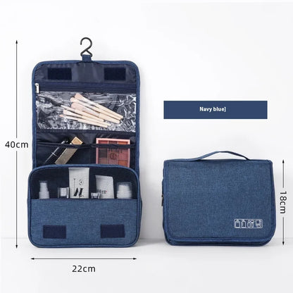 Foldable Toiletry Bag Organizer – Hanging Cosmetic & Makeup Case for Travel and Business