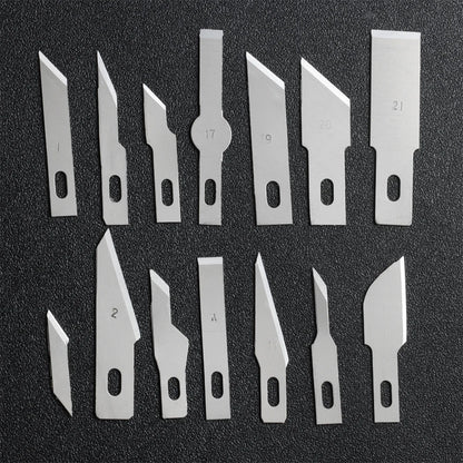 10pcs Non-Slip Metal Craft Knife Blades – Precision Engraving & Cutter Tools for PCB Repair & Mobile Phone Scalpel