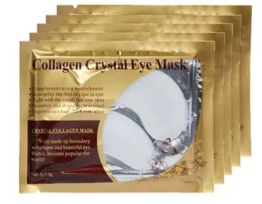Gold Collagen Crystal Eye Masks - 20-Piece 10-Pair Firming & Moisturizing Under-Eye Patches