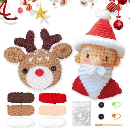 Animal Crochet Kit for Beginners - DIY Starter Set with Step-by-Step Knitting & Craft Supplies