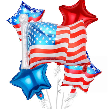 American Flag Balloon Set – Independence Day Foil Balloons for 4th of July USA Patriotic Party Decorations