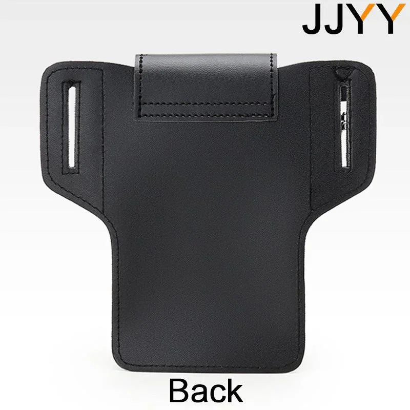 Men’s Leather Vintage Waist Bag – Phone Holster Pouch for Travel, Hiking & Outdoor Use