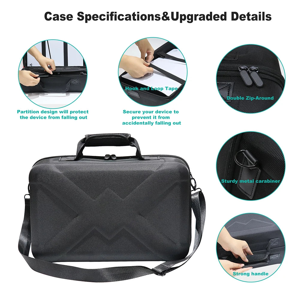 Shockproof Carrying Case for PS5 Slim – Portable Storage Bag Compatible with Digital & Optical Drive Editions and Accessories