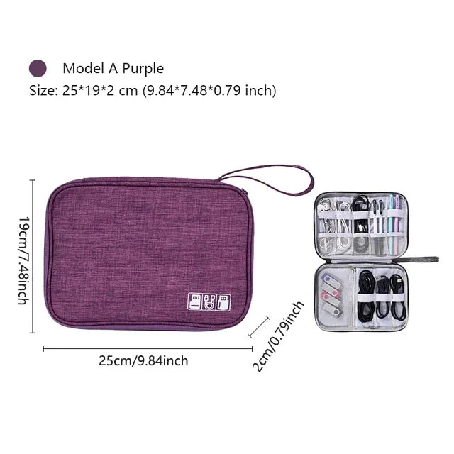 Waterproof Travel Cable Organizer Bag – Portable Digital Storage Pouch for Electronic Accessories