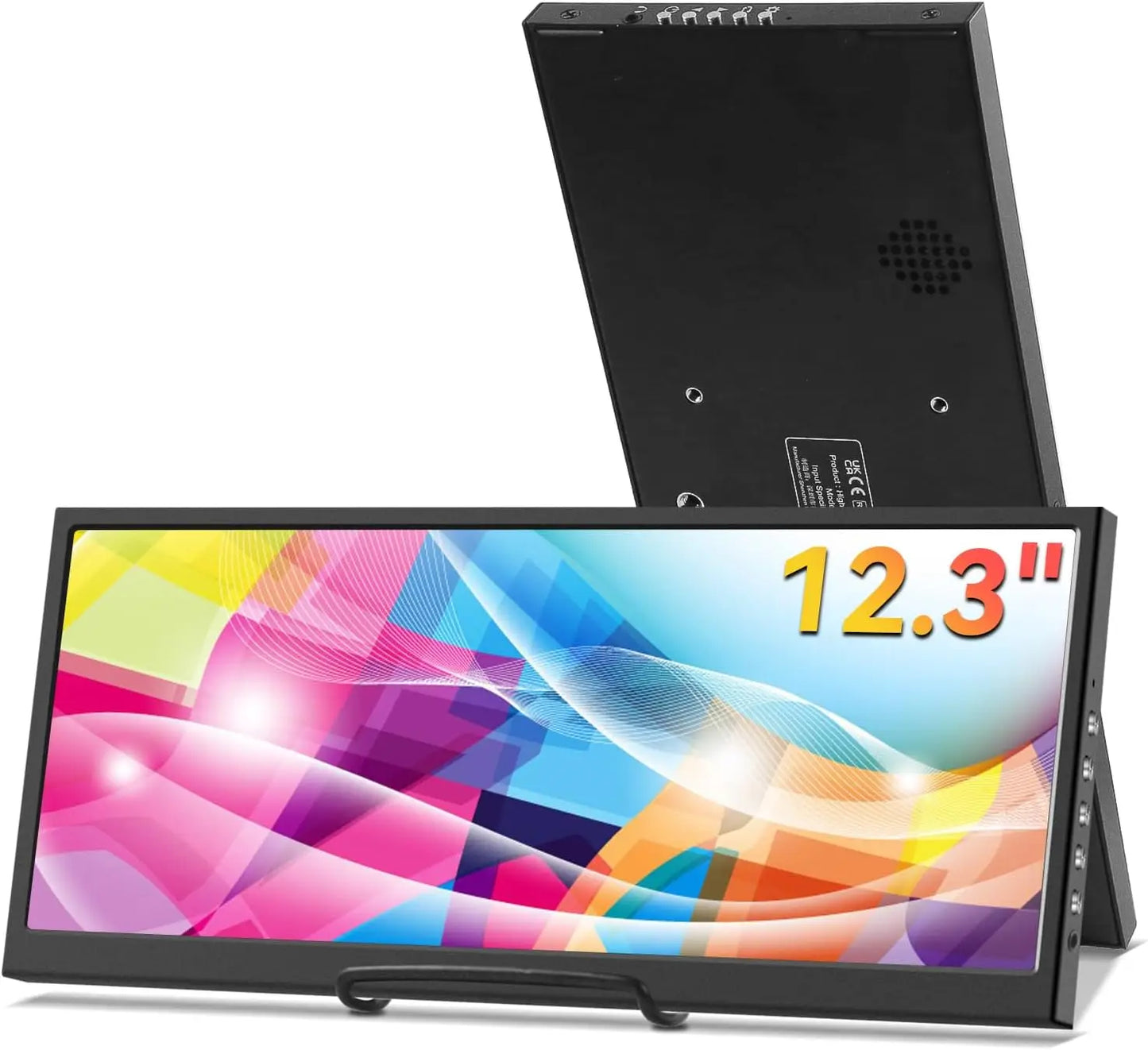 12.3-Inch Touchscreen Monitor - 1920x720 IPS LCD Display with HDMI & USB Type-C