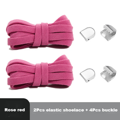 No-Tie 8MM Flat Elastic Shoelaces – Quick Sneakers Laces for Kids & Adults, Shoe Accessories