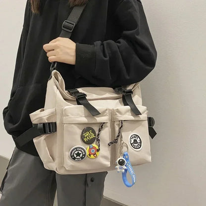 Trendy School Crossbody Bag for Teenage Girls – Casual Fashion Shoulder Backpack & Handbag for Students