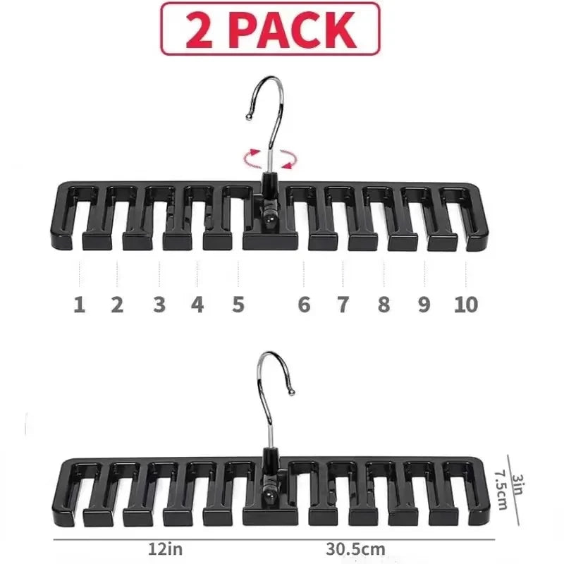 Rotating Tie & Belt Hanger — Multifunctional Scarf Organizer for Home Closet Storage