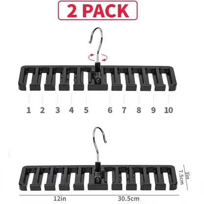 Rotating Tie & Belt Hanger — Multifunctional Scarf Organizer for Home Closet Storage