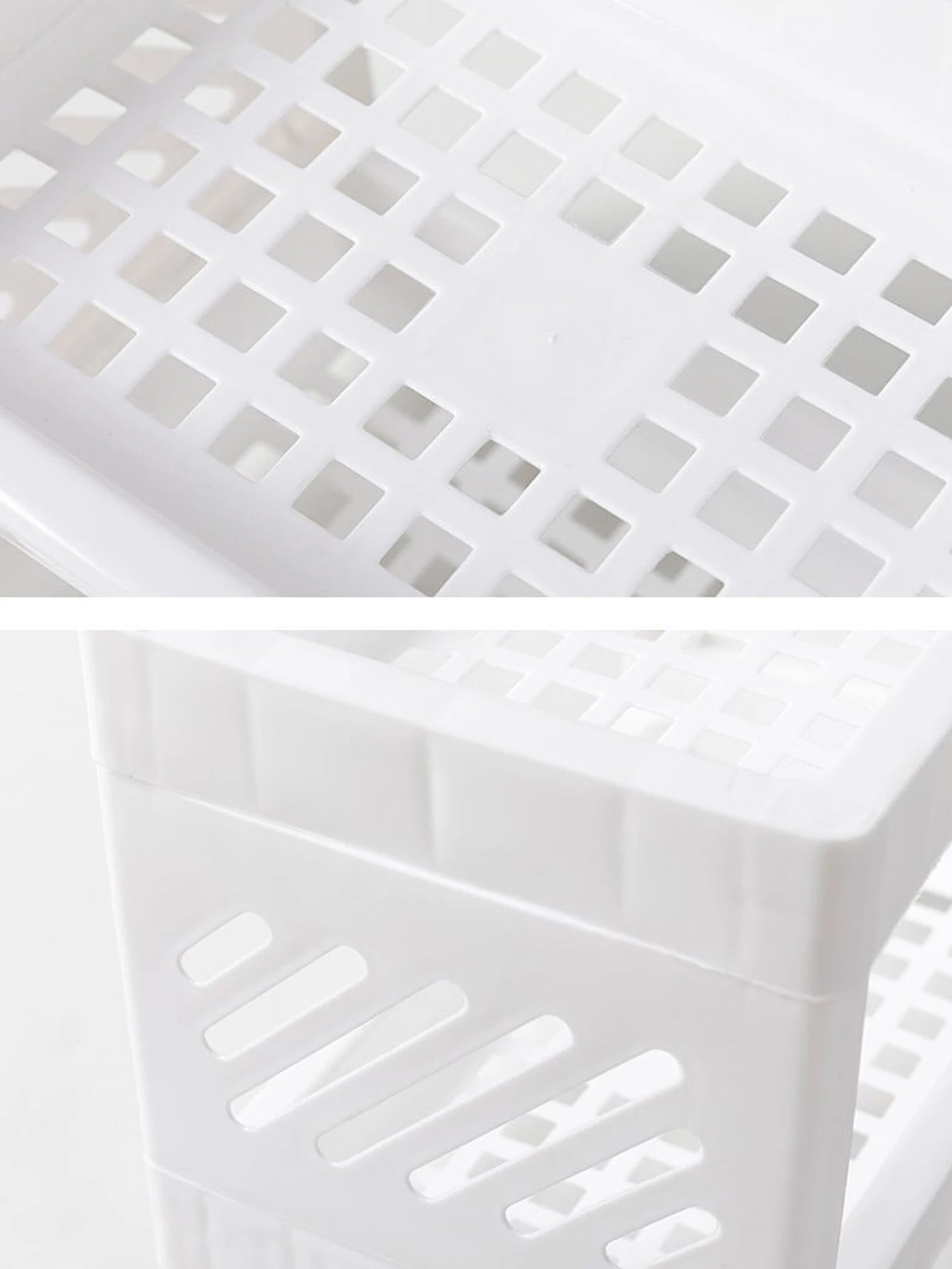PP Desktop Double Layer Storage Rack: Rectangular White Organizer for Student Desks, Offices, Cosmetics, and Stationery