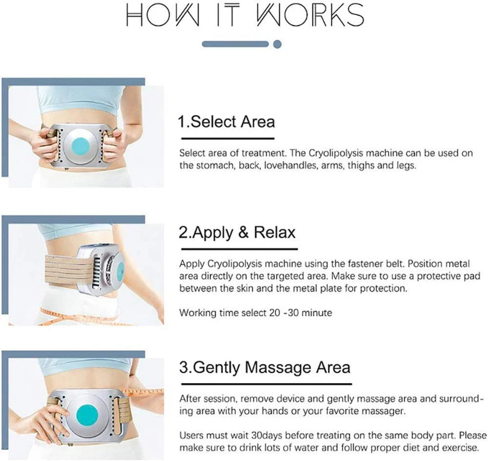 Cryolipolysis Fat Freezing Machine — Belly Fat Burner & Body Slimming Lipo Device for Women
