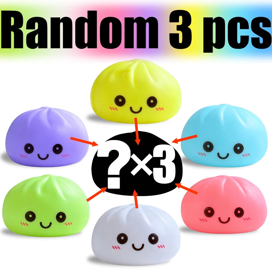 2027 Kawaii Dumpling Night Light - Cute Glowing Dumpling Steamer Desktop Ornament and Gift Decor