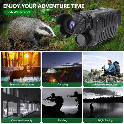 1080P HD Monocular Night Vision – 5X Infrared Zoom Hunting Telescope, 300m Full Darkness Range