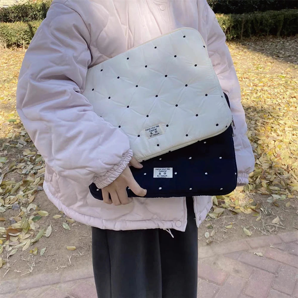 Puffy Laptop & Tablet Bag — Cute Protective Sleeve for MacBook Air 13, 13-14 Inch Notebooks, 15-16 Inch Laptops, 9-11 Inch Tablets for Girls
