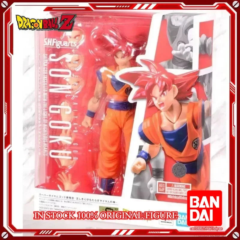 Original Bandai Dragon Ball Z S.H.Figuarts — Super Saiyan God Blue Son Goku Action Figure Model Toy