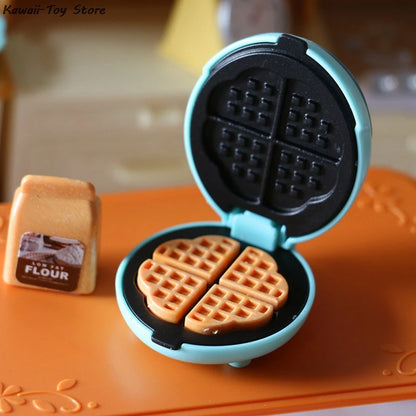 1Set Electric Oven for Barbies: Miniature 1/6 Scale Dollhouse Kitchen Furniture Decoration - Includes Mini Bread Maker and Accessories