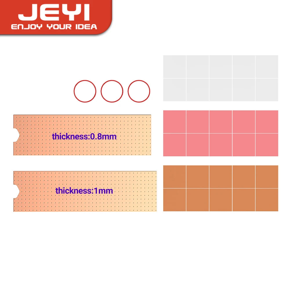 JEYI Copper M.2 Heatsink - NVMe 2280 SSD Cooler with Thermal Silicone Pad for Laptop & Desktop