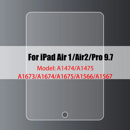 Tempered Glass Screen Protector for iPad 10.2, 9.7, 10.5, 10.9, Pro 11, New iPad 9/8/7/6/5, Air 4/3/2, Mini 2020-2022