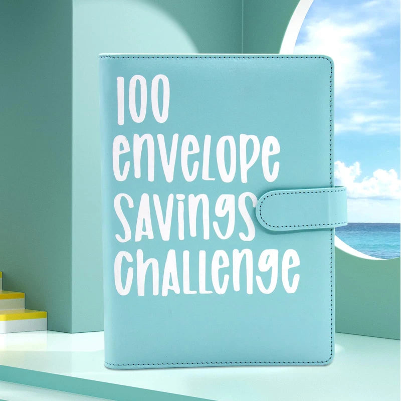 100 Envelope Challenge Binder – Savings Challenge Loose-Leaf Budget Binder with Cash Envelopes, Money Organizer System