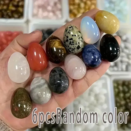 12-Piece Polished Crystal Egg Stones – DIY Home Décor, Desktop Ornaments, and Aquarium Decorations