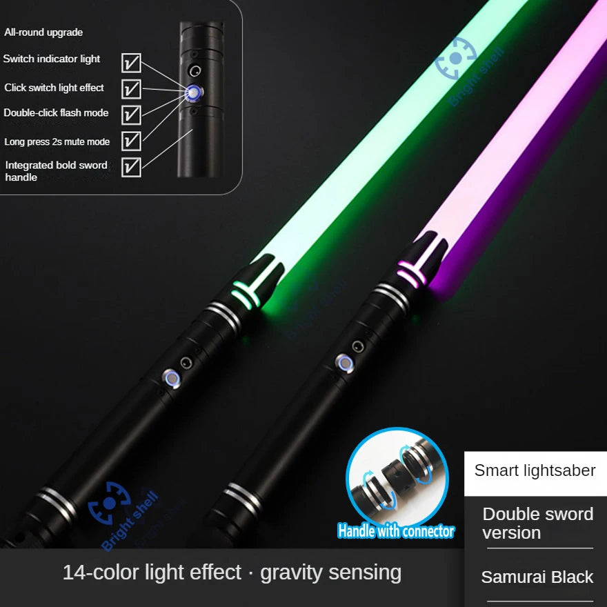 RGB Metal Lightsaber Toy – 15-Color Changing Laser Sword with Sound Effects, Force FX Jedi Blaster Gift for Kids