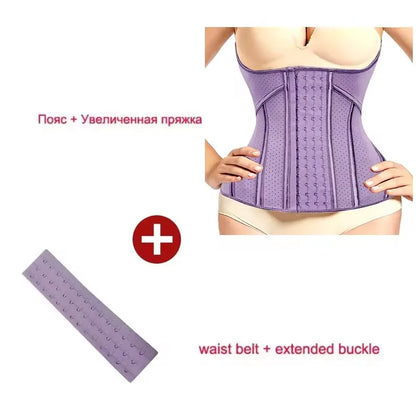 5XS-4XS Latex Rubber Waist Trainer – High Compression 25 Steel Bone Corset Shapewear, Belly Body Shaper Fajas Colombian Girdle Belt