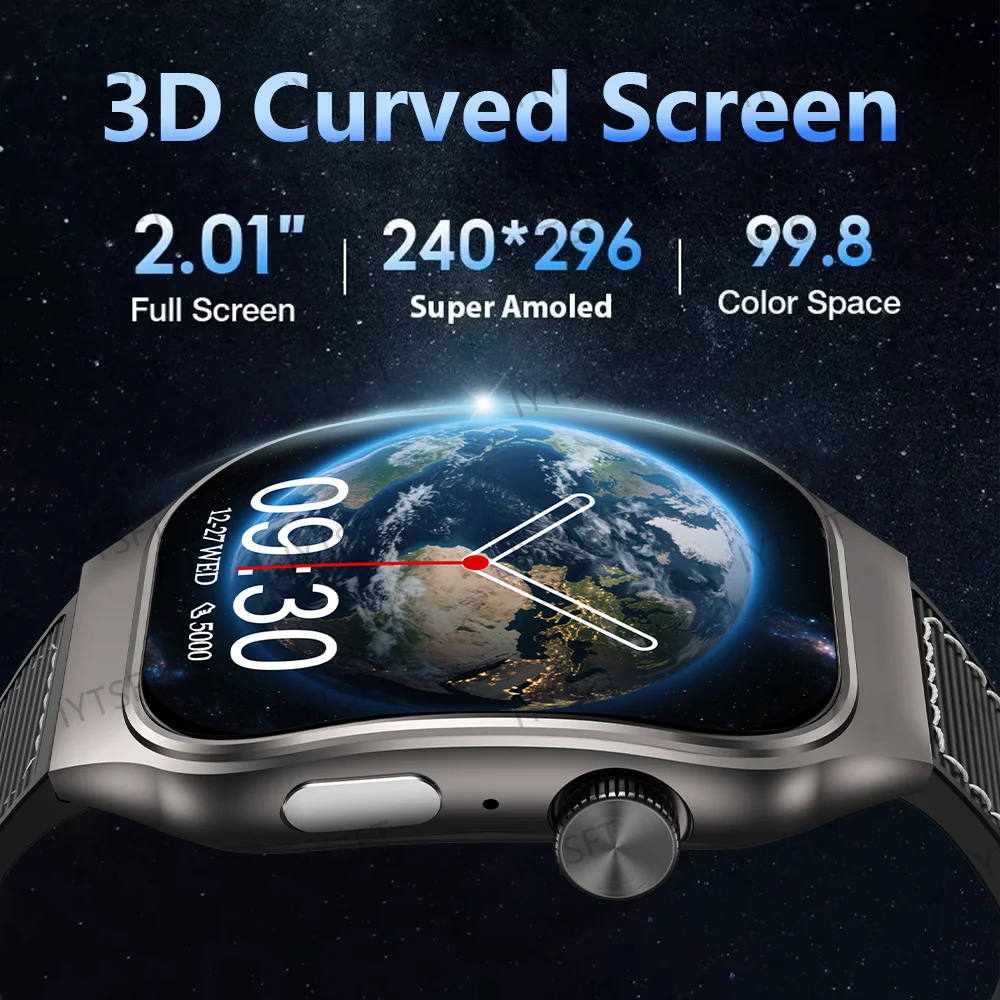 LAXASFIT 2.01-Inch Smart Watch - Bluetooth 5.3 HD Calling & Multiple Sports Modes for Men & Women