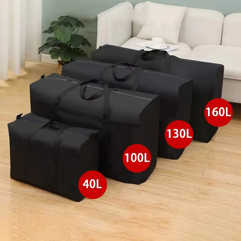 Extra Large Waterproof Moving Luggage Bag - Foldable Large Capacity Travel, Laundry & Quilt Storage Organizer