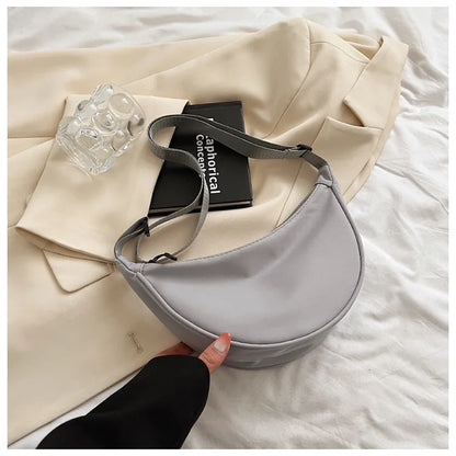 Upgraded Women's Messenger Bag – Simple Design Nylon Hobo, Small Vintage Shoulder Purse & Cloth Handbag