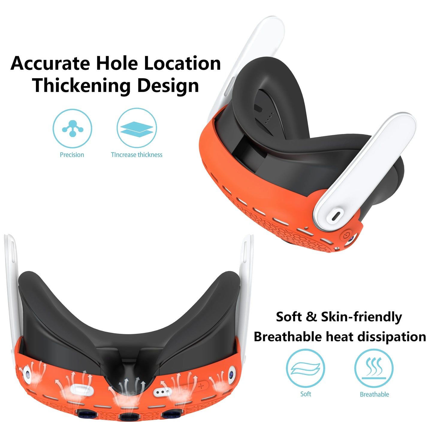 Silicone Protective VR Shell Cover for Meta Quest 3 – Full Protection VR Accessories