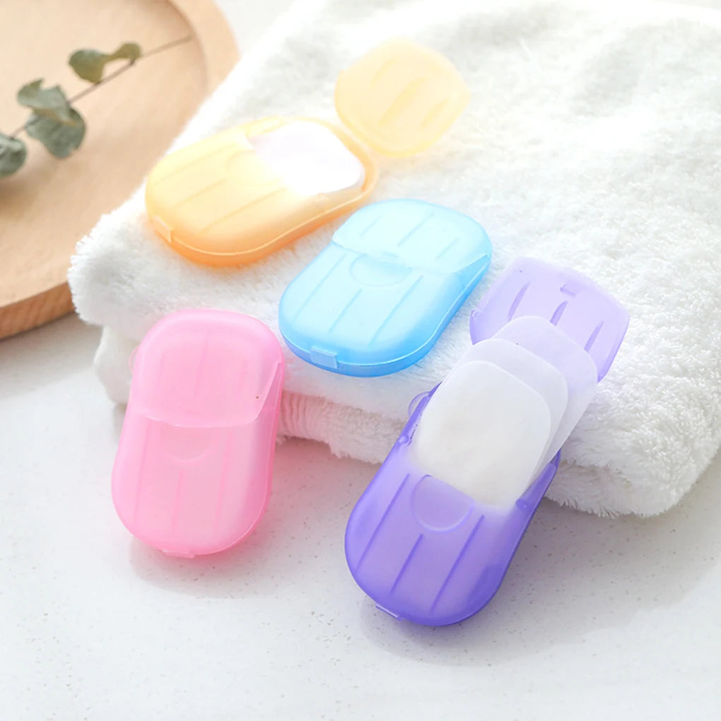 Convenient Travel Soap Paper: Disposable Bathroom Soap Sheets - Clean Scented Mini Paper Slice Soap for Hand Washing (20/60/100PCS)