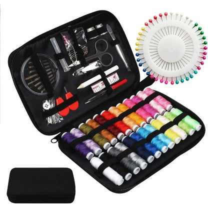 Complete Sewing Kit – Portable Travel DIY Embroidery & Handwork Set with Threads, Needles, Scissors, Tape Measure & Buttons