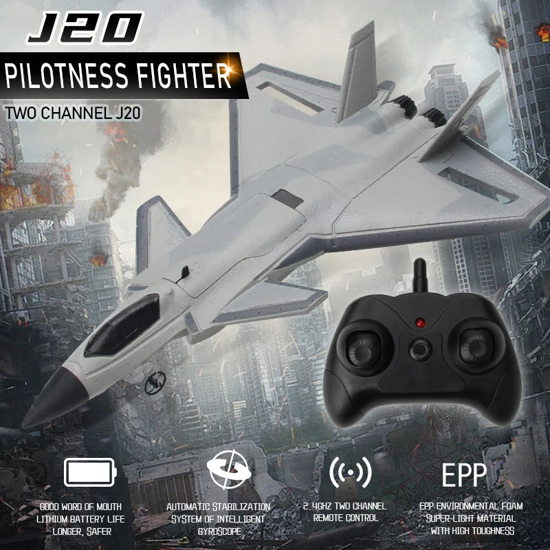 RC SU-35 Foam Fighter Jet – 2.4G Remote Control Glider Airplane Toy for Kids & Boys
