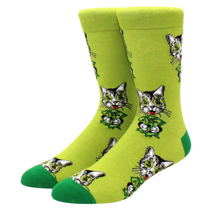 Men’s & Women’s Funny Beer Rainbow Socks – Skateboard Striped Pig Hip Hop Colorful Mid-Rise Casual Crew Cotton Socks, Unisex Fashion Novelty Socks
