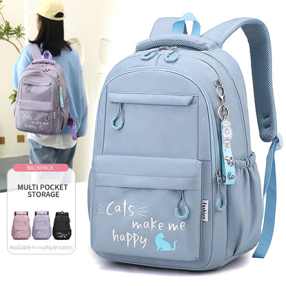 Teen Girls School Backpack | Pink Waterproof Bag for Primary & Middle School Students