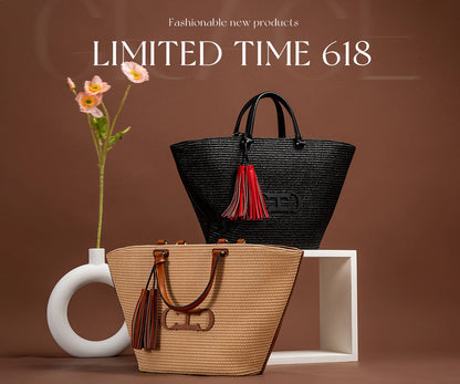 CHCH Women's Tote Bag - New Steel Embossed Handheld Bun Shopping Bag for Mothers