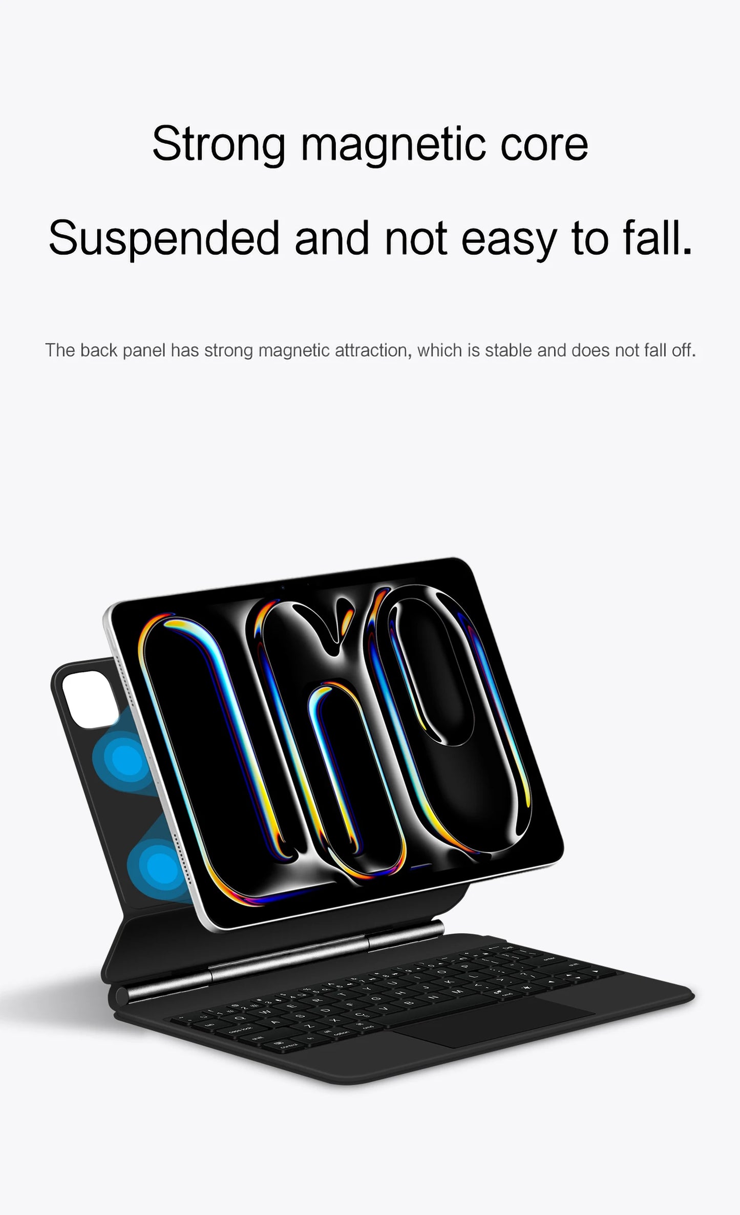 Backlit Magic Keyboard Case for iPad Pro 11/13" (2024 M4) & iPad Air M2 – Smart Folio Cover