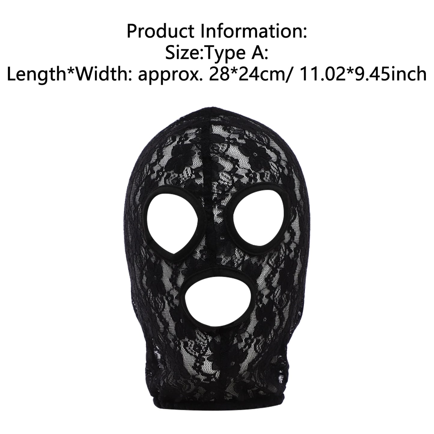 Gothic Lace & Velvet Face Mask - Halloween Masquerade Carnival Costume Headpiece