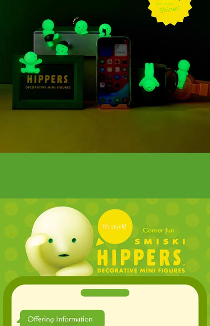 Smiski Hippers Luminous Elf Blind Box – Cute Mini Night Light Doll, Cartoon Figure Christmas Gift
