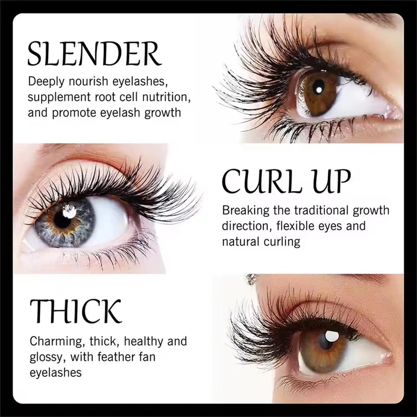 Fast Eyelash Growth Serum – 7-Day Natural Enhancer for Longer, Fuller, Thicker, Curled Lashes, Eye Care & Makeup