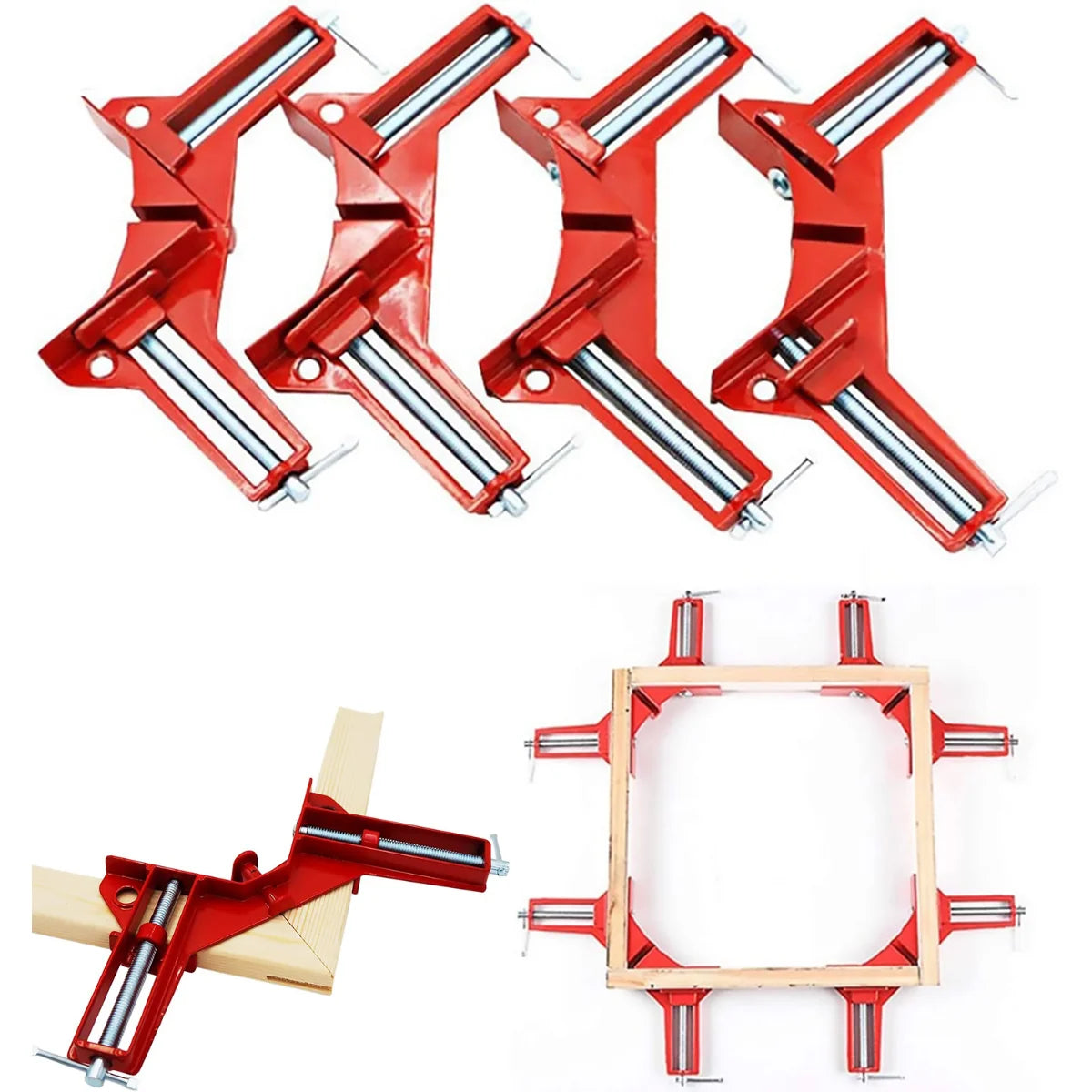 Right Angle Clamp – 90 Degree Corner Clamp for Picture Frames, Glass, DIY Woodworking Hand Tools