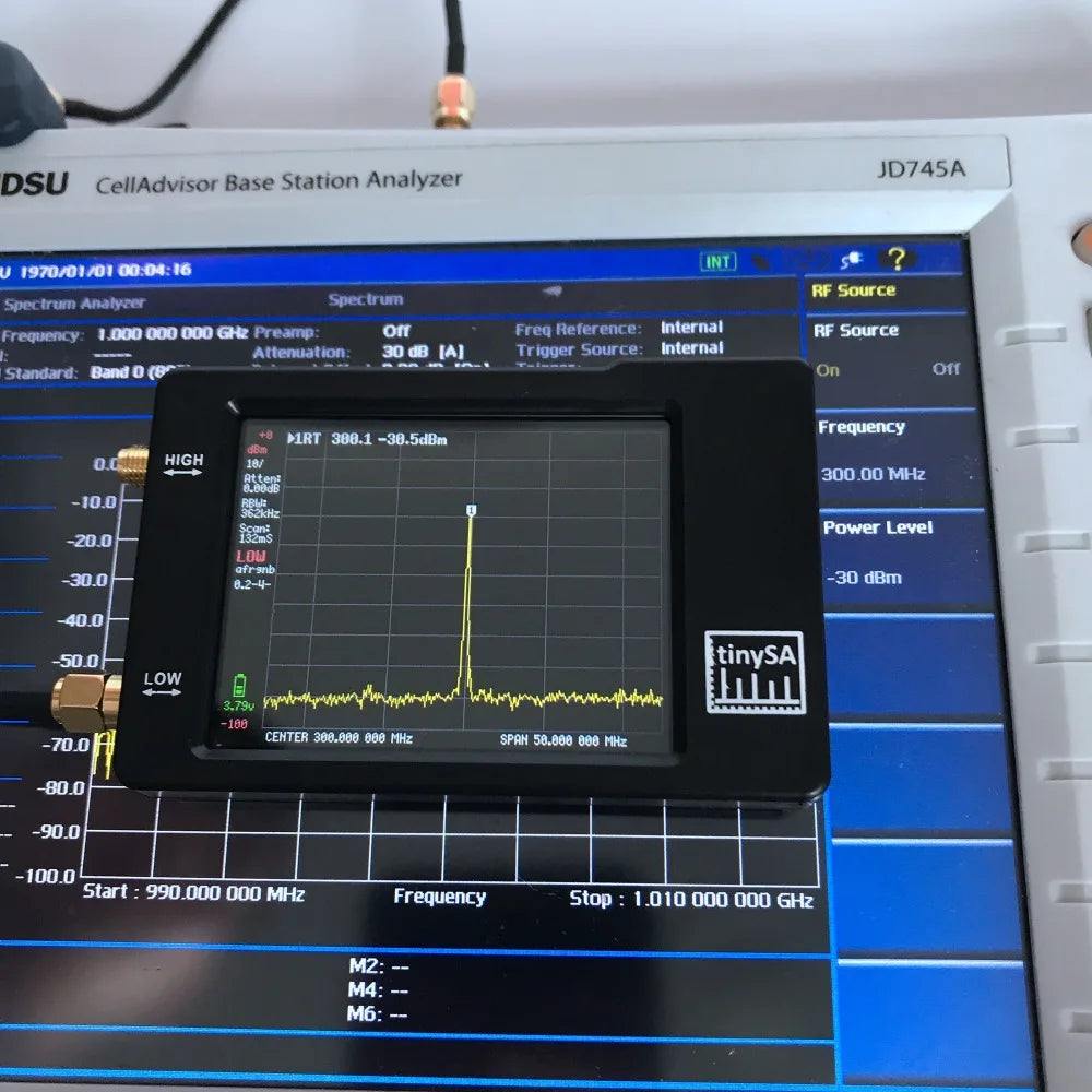 Original Hugen TinySA Spectrum Analyzer – 2.8-Inch Display, 100kHz to 960MHz Handheld with ESD Protection