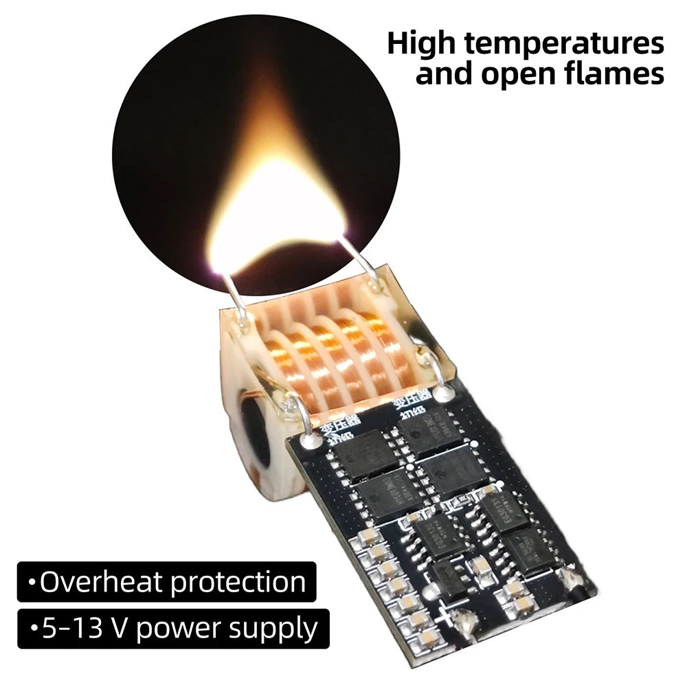 High-Voltage Generator Module DC 5–13V - 10–20kV AC Arc Igniter Driver Board with Transformer