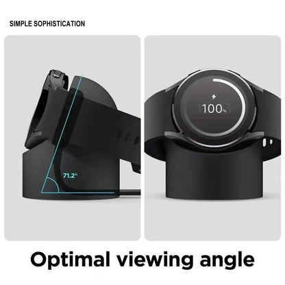 Samsung Galaxy Watch Charger Stand – Silicone Charging Dock Compatible with Galaxy Watch 3, 4, 5 Pro, 6 & Watch 7 Base Holder