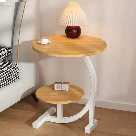 Modern Small Side Table - Compact Bedside Nightstand & Coffee Table for Bedroom, Living Room, Sofa & Balcony