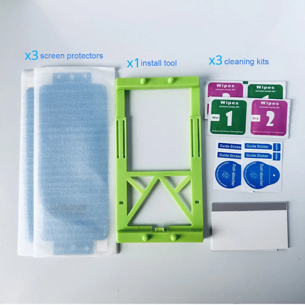 3Pcs Ceramic Hydrogel Screen Protector for Samsung Galaxy S24/S23 Ultra/S22/S21/S20/S10/S9/Note 8/9/10+/20 + Install Kit