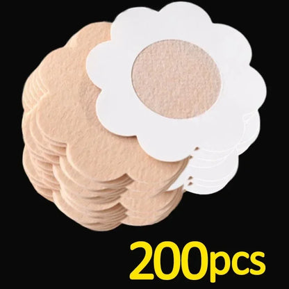 Invisible Nipple Cover Stickers - Self-Adhesive Breast Lift Tape and Disposable Bra Pasties for Women