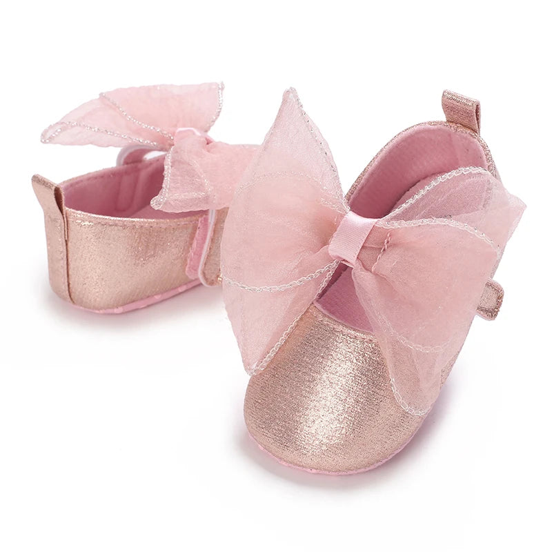 Infant Princess Pre-Walker Shoes - Bowknot Soft Sole Sandals for Baby Girls 0–1 Year