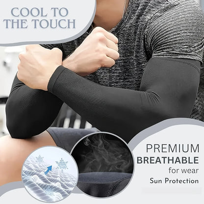 3 Pairs Unisex Sun Protection Arm Sleeves — Breathable Cooling Covers for Outdoor Activities, Cycling, Running & Mountaineering